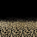 Leopard Print Black Gold Gradient - Backsplash Sample DW8705
