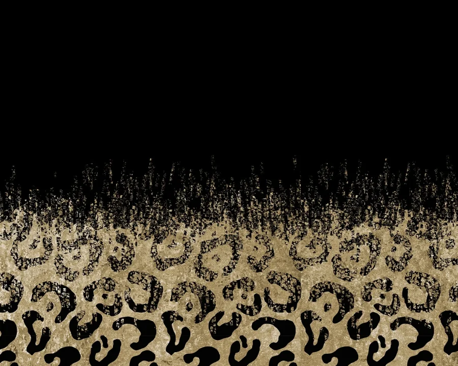 Leopard Print Black Gold Gradient - Backsplash Sample DW8705