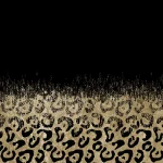 Leopard Print Black Gold Gradient - Backsplash - DW8705