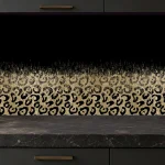 Leopard Print Black Gold Gradient - Backsplash - DW8705, kitchen visual 5