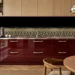 Leopard Print Black Gold Gradient - Backsplash - DW8705, kitchen visual