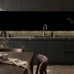 Leopard Print Black Gold Gradient - Backsplash - DW8705, kitchen visual 2