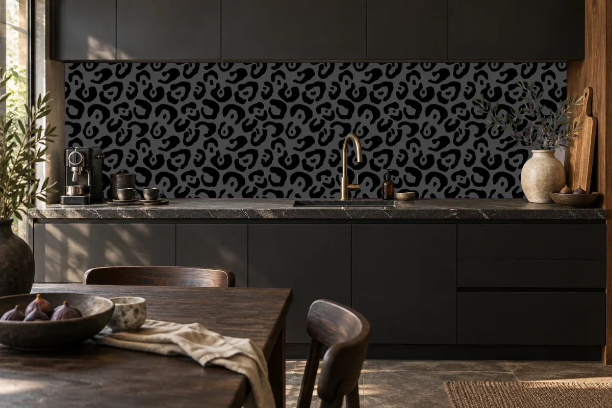 Leopard Print Anthracite - Backsplash - DW8708, kitchen visual 3