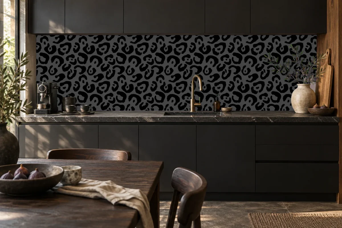 Leopard Print Anthracite - Backsplash - DW8708, kitchen visual