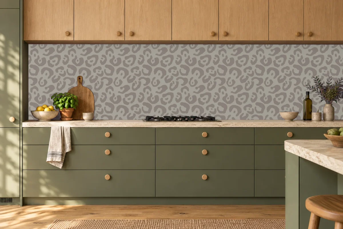 Panterprint Taupe - Spatwand - DW8713, keukensimulatie 3