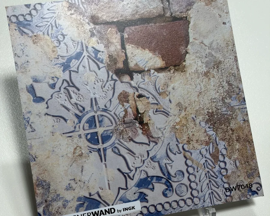 Verwitterte Azulejos Blau - Küchenrückwand Muster DW7048