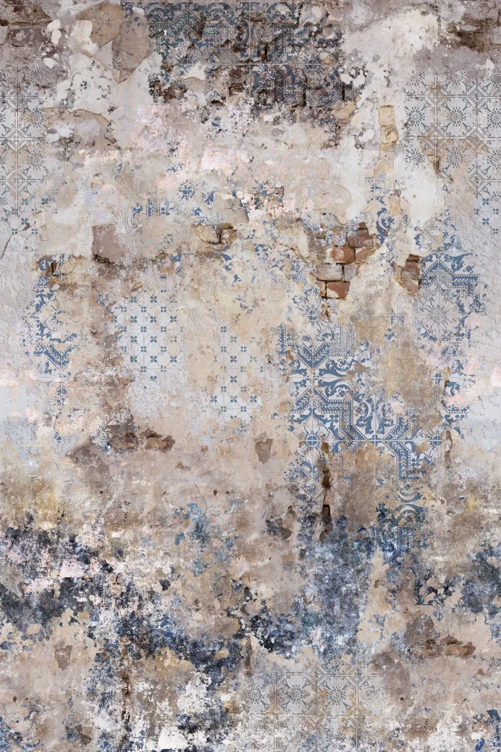 Verwitterte Azulejos Blau - Küchenrückwand - DW7048