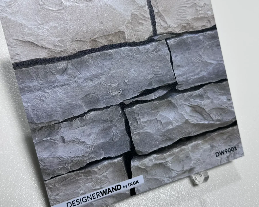 Mur en pierre naturelle gris - Échantillon Crédence DW9001