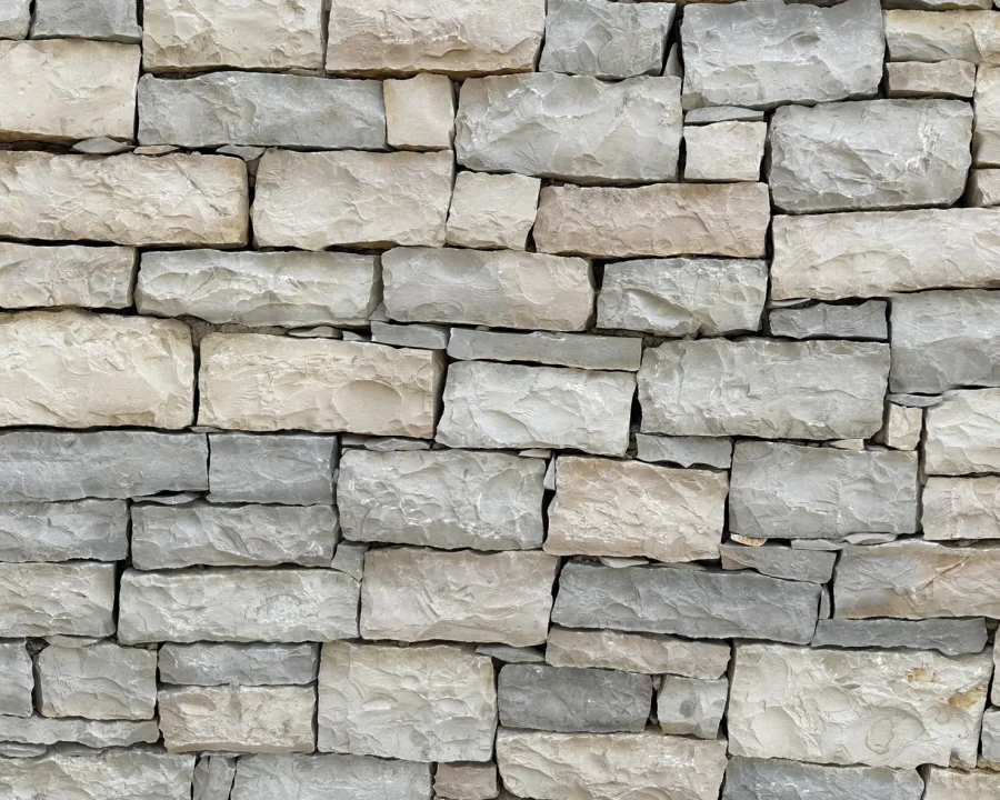 Mur en pierre naturelle gris - Crédence - DW9001