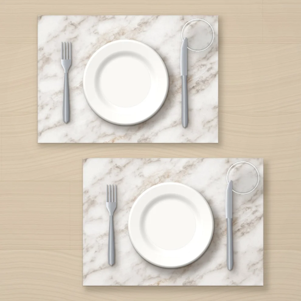 Placemat Marmer Wit - Spatwand (DW8607)
