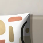 Coussin Décoratif Boho de près : l’impression, le tissu et la couture sur le bord