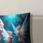 Coussin Décoratif Fairy Fun de près : l’impression, le tissu et la couture sur le bord